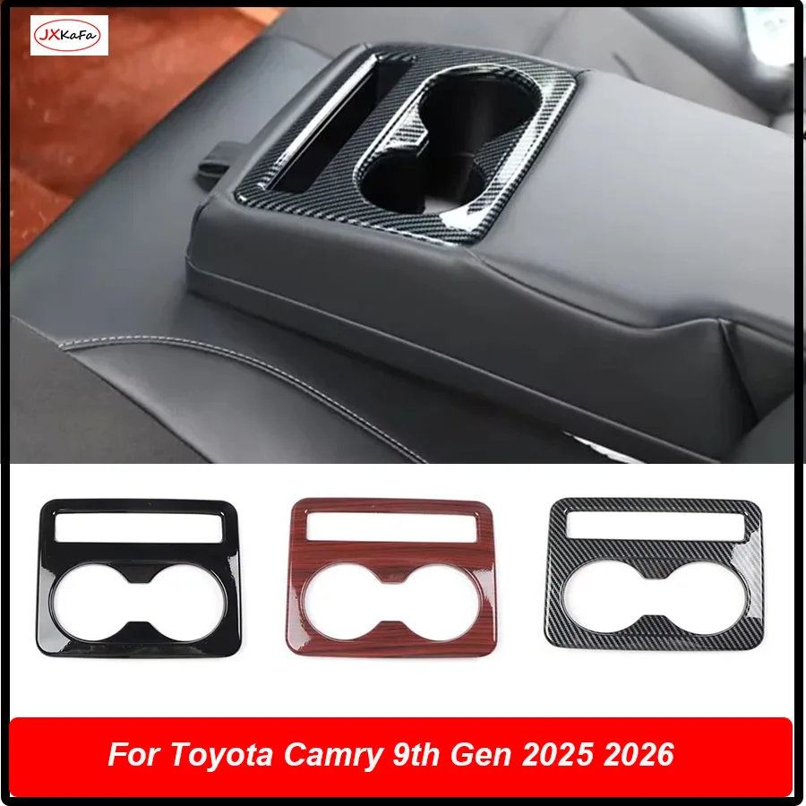 

Car Rear Water Cup Holder Cover ABS Sticker For Toyota Camry 9th Gen 2025 2026 Interior Accessories Styling