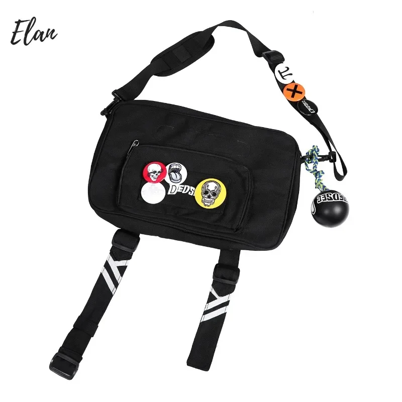 

FC6Watch Dogs Cosplay Marcus Holloway Bag with Accessories Black Crossbody Messenger Bag@FC8！