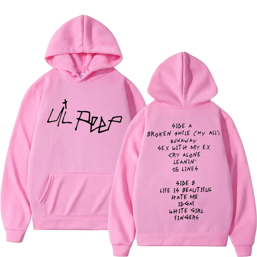 Rapper Lil Peep Fashion Casual Hoodie Men\'s and Women\'s Popular Hip Hop Hoodie Autumn Fashion Retro Wool Hoodie Street Wear