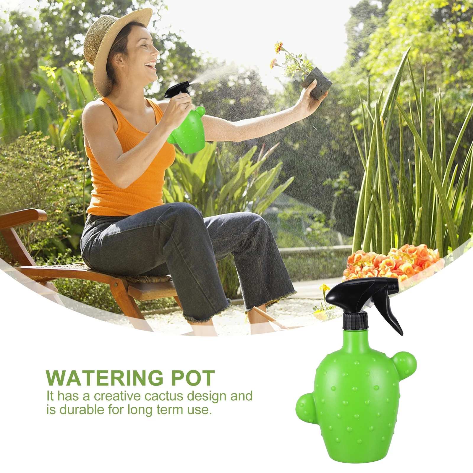 

1Pcs Watering Bottle Lightweight Practical for Horticulture Easy to Use and Carry Green Watering Pot