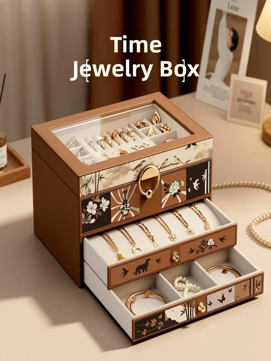 high-end-elegant-multi-layer-drawer-type-jewelry-storage-box-large-capacity-transparent-dustproof-luxury-jewelry-box