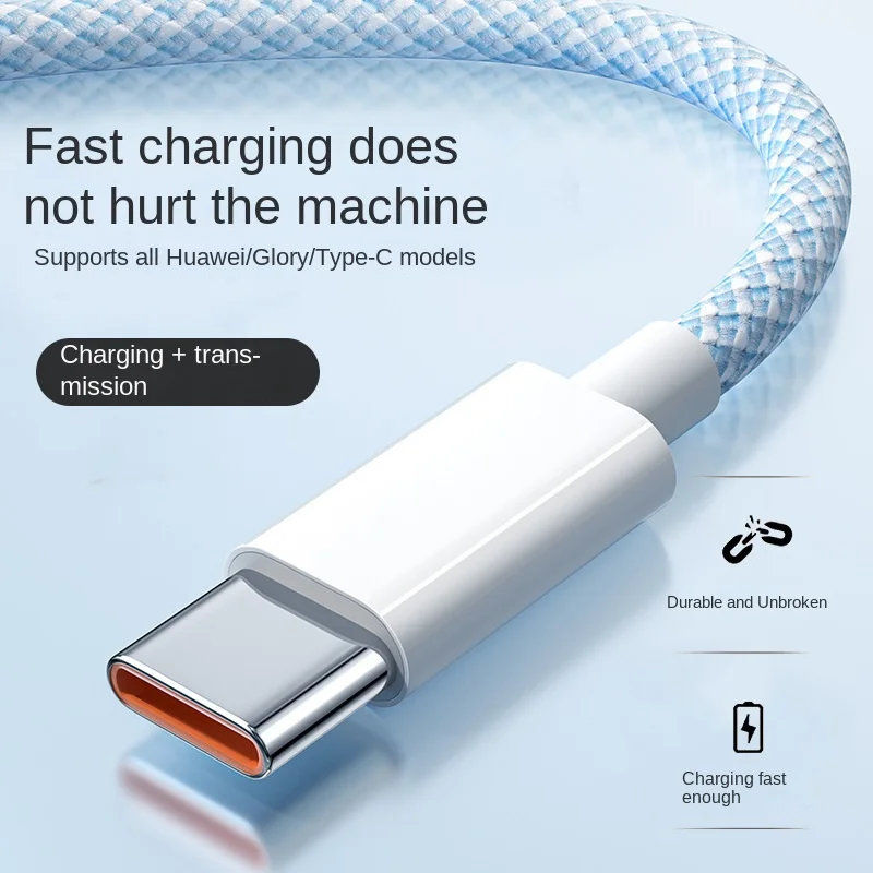 Macaron color woven data cable USB-A fast charging suitable for Huawei, Android, and Xiaomi phone charging arduíno