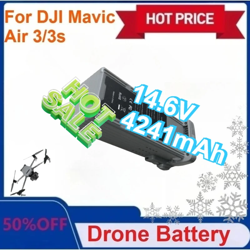 

New 14.6V 4241mAh for DJI Mavic Air 3 Intelligent Flight Battery 46 Min Compatible with Air3/3S Drone Accessories
