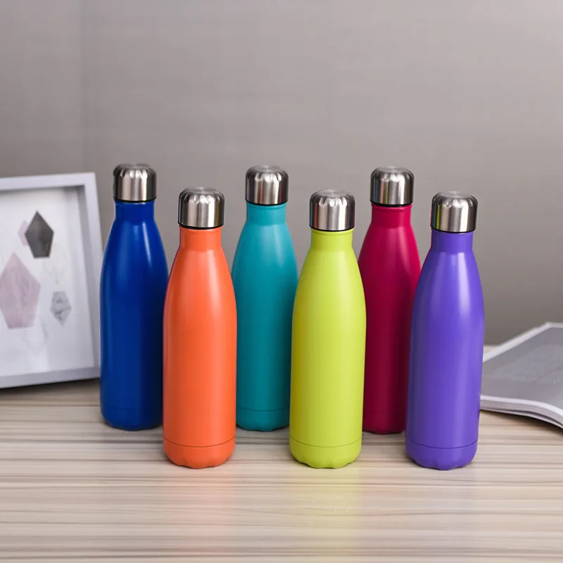 500ml/750ml Double-layer Stainless Steel Insulated Cup, Large Capacity Cola Bottle, Sports Water Cup