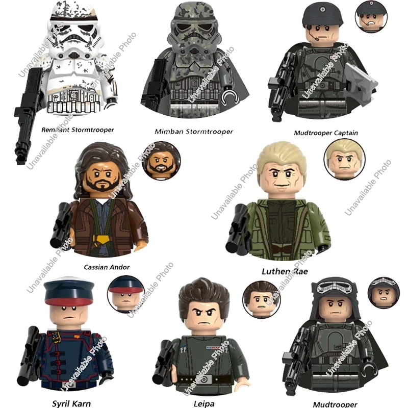 Juguetes calientes nuevas figuras de acción clonadas de Star Wars G0119 accesorios de película Mudtrooper Mimban Stormtrooper Syril Karn juguete de bloques de construcción