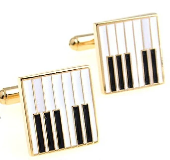 Guitar Cufflinks Black Color Music Design Hotsale Copper Material Cufflinks whoelsale&retail