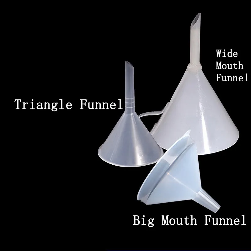 

1Pcs/Lot PP Plastic Funnel Wide Mouth Big Mouth Triangle Funnel For Experimental Supplies Experimental Equipment