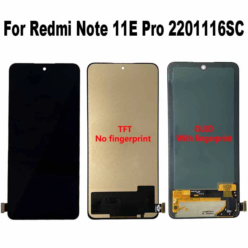 

For Redmi Note 11E Pro 2201116SC LCD Display Touch Screen Digitizer Assembly For Redmi Note 11E Pro LCD Replacement Parts