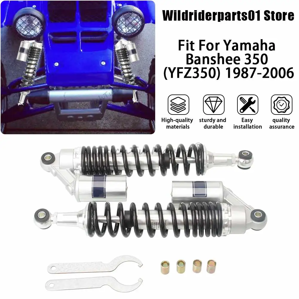 

For 1987-2006 Yamaha Banshee 350 YFZ350SE Special Edition Front Air Shocks Absorber Set 410mm 375mm Solid Steel Aluminium Alloy