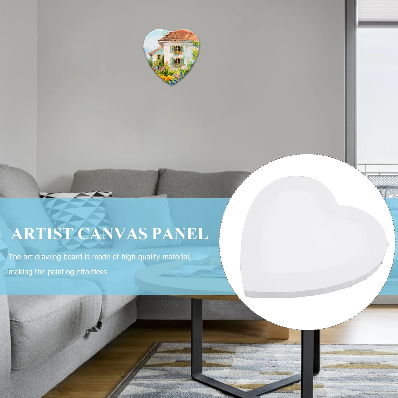 Imagem -02 - Pintura a Óleo Frame para Lona Spray Grupo Amor Frame Coração Forma Desenho Placas em Branco Lona Acessórios Esticado Mdf Abastecimento