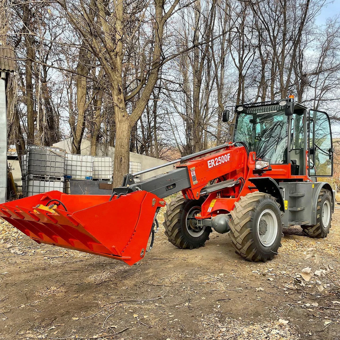 Loader Teleskopik EVERUN EPA/EURO 5, Radlader Hoflader ER2500F, Mini Wheel Loader Hidrolik Teleskopik untuk Dijual