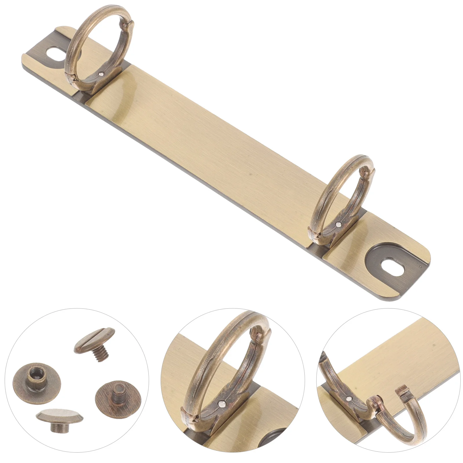 1 قطعة 2-Hole حلقة الموثق آلية معدنية فضفاضة ورقة دفتر Diy بها بنفسك استبدال السحابات للمخططين سجل القصاصات القرطاسية #2