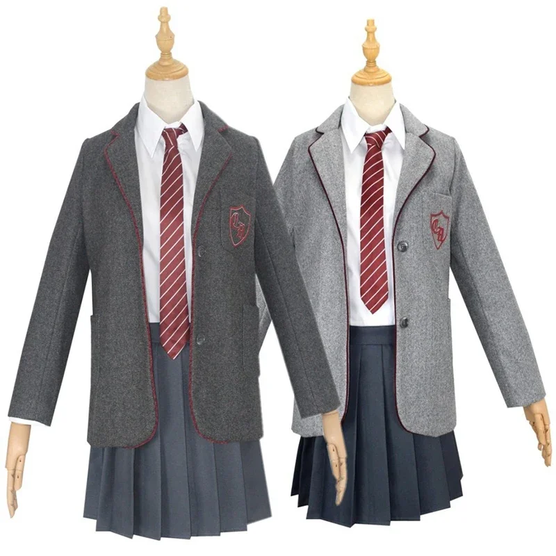 Matilda Costume Kids Roald Dahl’s Matilda The Musical Cosplay Costume Girl School Uniform Suit Halloween Party Outfit Clothes