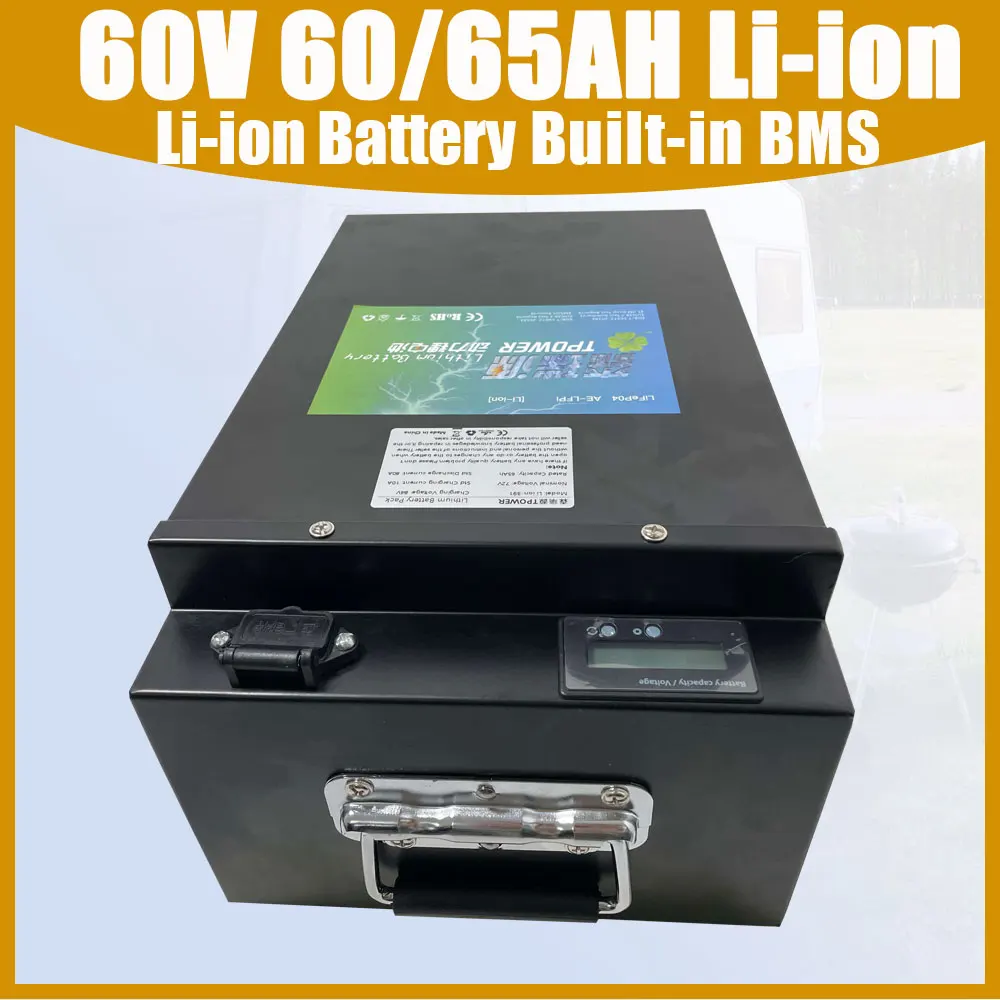 60V 60AH 65AH Li-ion Lithium Polymer Battery For Golf Cart Home Scooters Solar Wind Power Long Working Hours