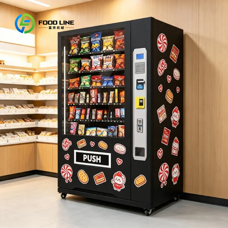 New Customized Food and Drink Vending Machine, Smart Snack Vending Device with Built-in Age Verification System