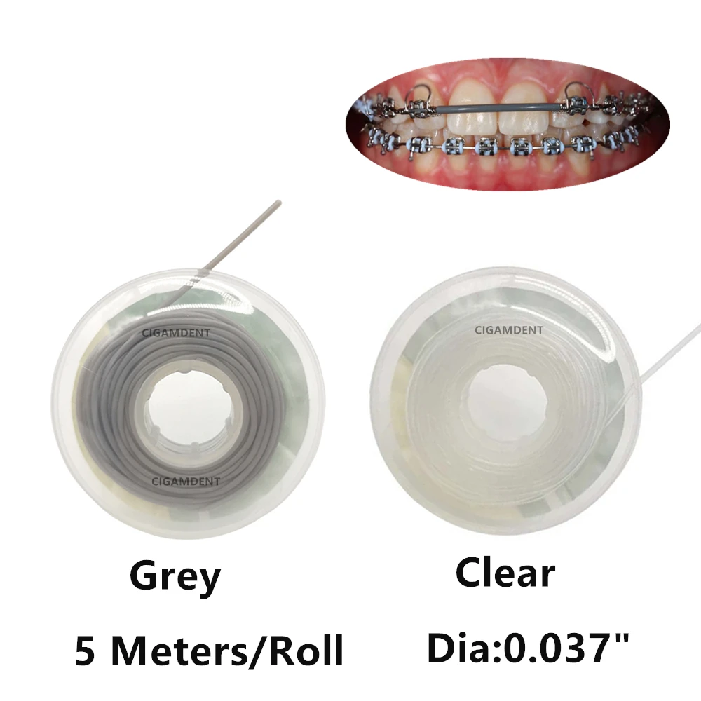 

Dental Orthodontic Arch Wire Sleeves Dental Tools 5 meters/roll Silicone Dental Archwire Protect Tube