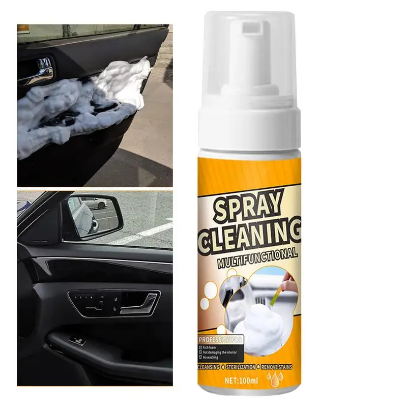 

100ml Foam Cleaner Spray Multi Purpose Foam Cleaner Spray Foam CleaneCar Interior Leather Seat Foam Cleaning Auto Maintenance