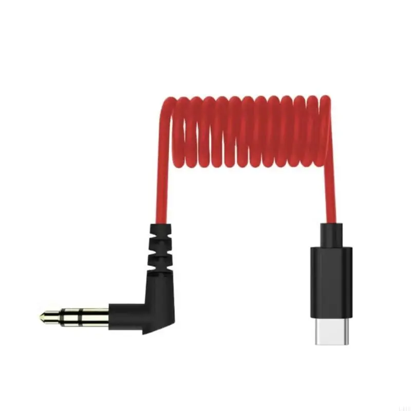 L41F Nhỏ gọn Dây Micrô USB C đến 3,5mm để kết nối dễ dàng với thiết bị ghi thiết bị động