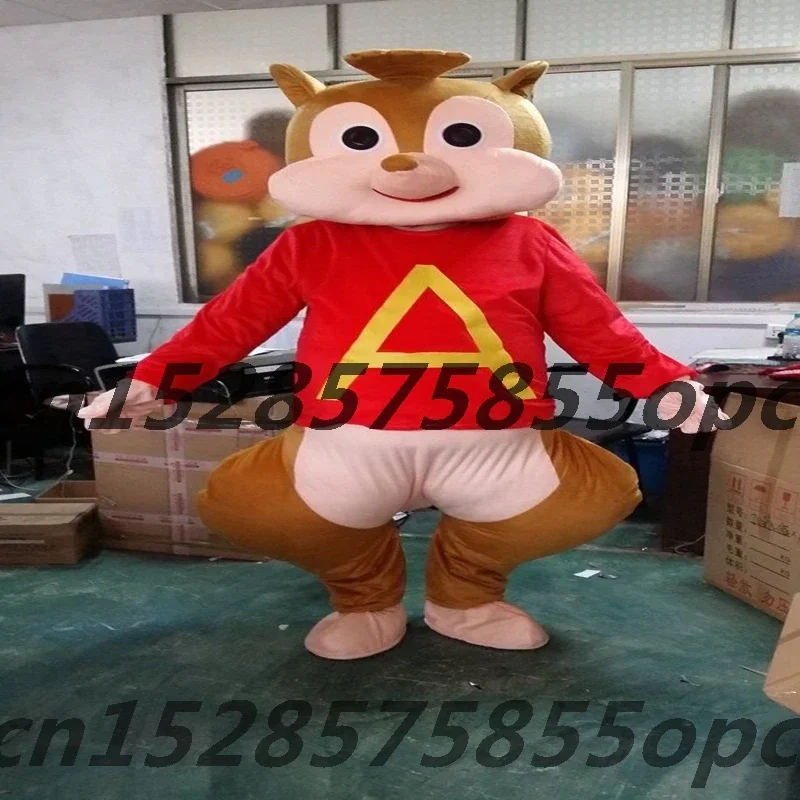 Adult Chipmunks Cosplay Costume Squirrels Mascot Costume Cartoon Animal Character Fancy Dress Outfit Plan Birthday Mask Party