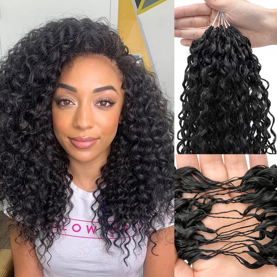 

12A Deep Wave Knotless Pre-Separated Crochet Hair Extensions Feather Hair Water Curly Remy Crochet Feather Human Hair For Women