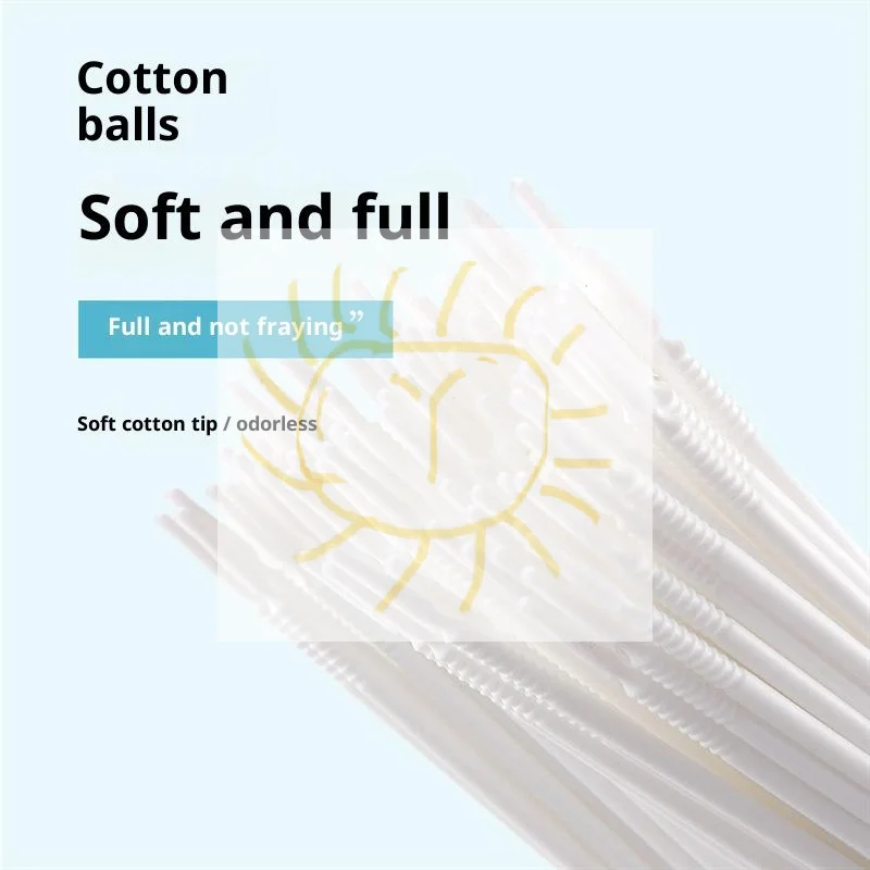 100 قطعة من أدوات إزالة وصلات الرموش الصغيرة للاستعمال مرة واحدة، فرش أعواد قطنية صغيرة للمكياج #1