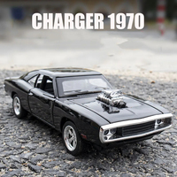 1:32 Challenger 1970 The Fast and the Furious 7 Alloy Model Die-Cast Toys with Sound and Light Decorative Toys Children's Gifts