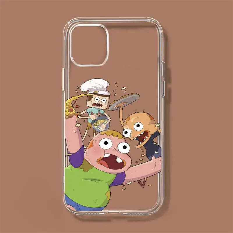 C-Clarences Cartoon Cute Phone Case For iPhone 11 12 Mini 13 14 Pro XS Max X 8 7 6s Plus 5 SE XR Transparent Shell