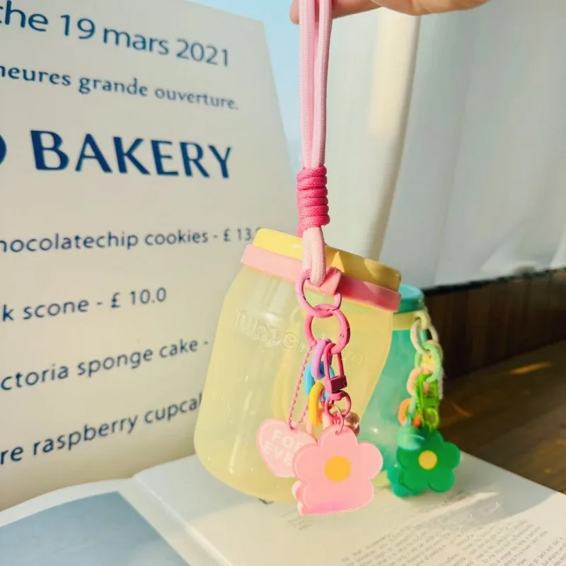 حامل أكواب على شكل زهرة كريمي ملون لملحقات كأس ستانلي حبل محمول باليد كوب ماء حراري كم لآلة ستاربكس #4