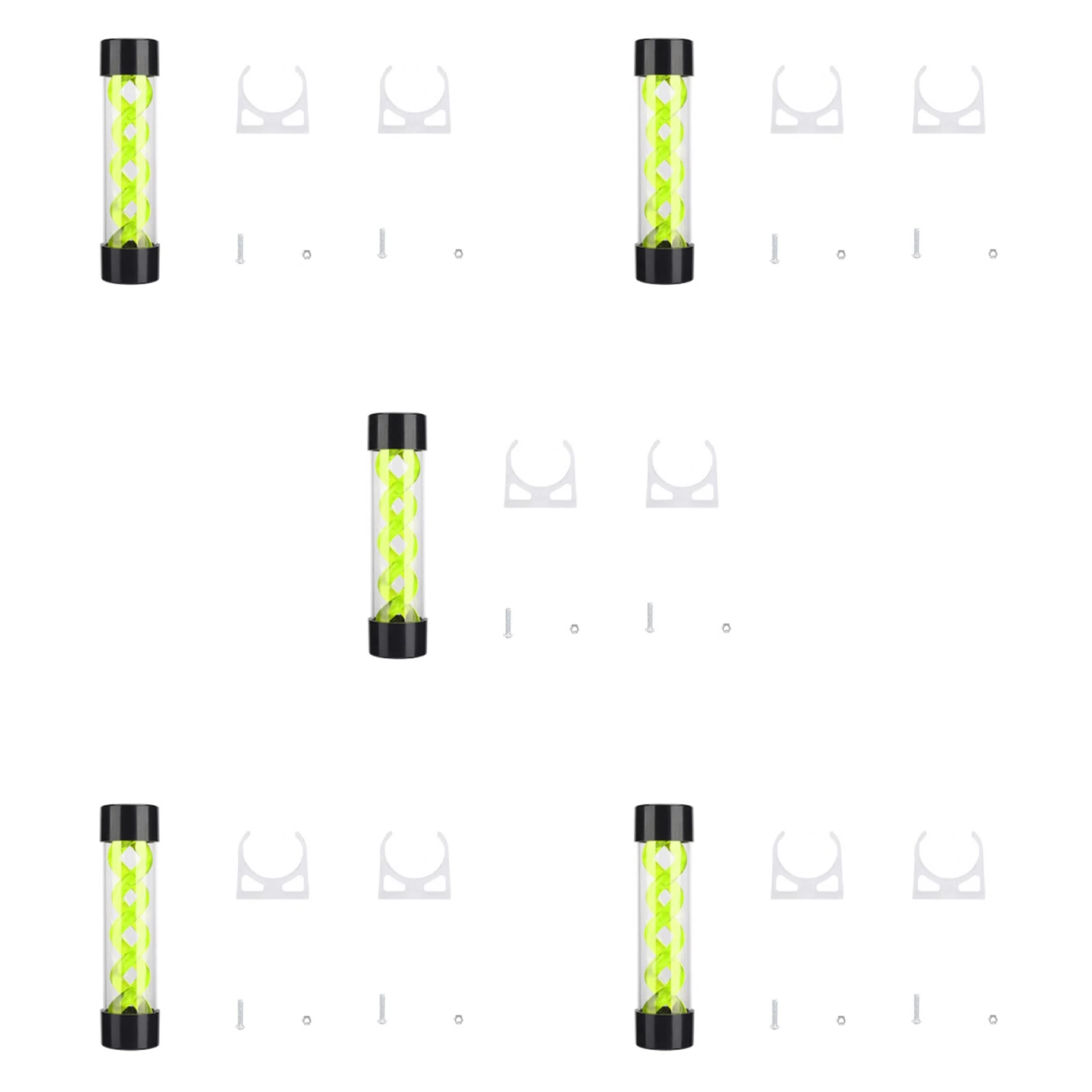 CEA 5 قطع 200 مم خزان مياه تبريد الكمبيوتر خزان مياه الكمبيوتر مع خيط G1/4 للكمبيوتر الشخصي (أخضر) #5