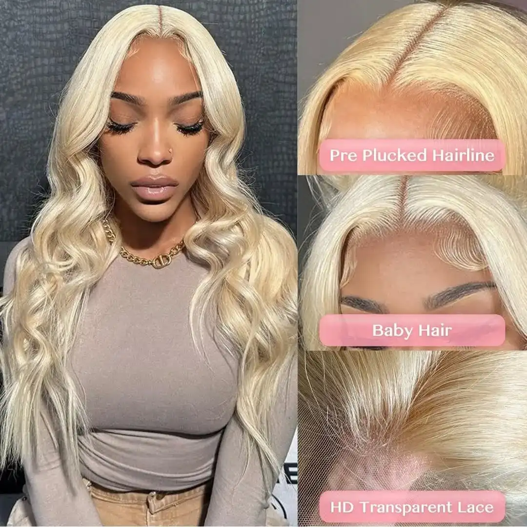 30 40 بوصة 13x6 الدانتيل الباروكة الأمامية 613 شقراء الجسم موجة 13x4 الدانتيل شعر مستعار أمامي قبل قطعها البرازيلي خصلات الشعر المستعار الإنسان 200 الكثافة