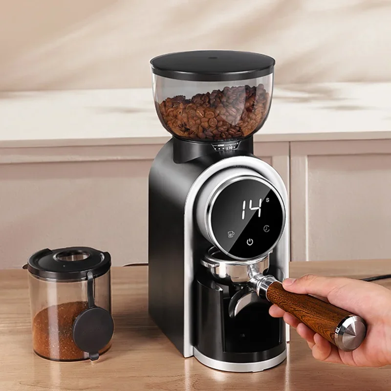 Professional Durable 25 Level Adjustable 420 Stainless Steel Conical Burr Espresso Electric Coffee Mill Bean Grinder