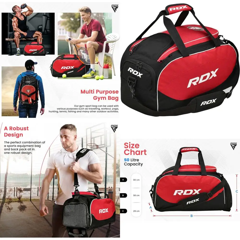

50L Ventilated Gym Bag, All-In-One Backpack for Sports, Yoga, Swimming, and Weekend Travel