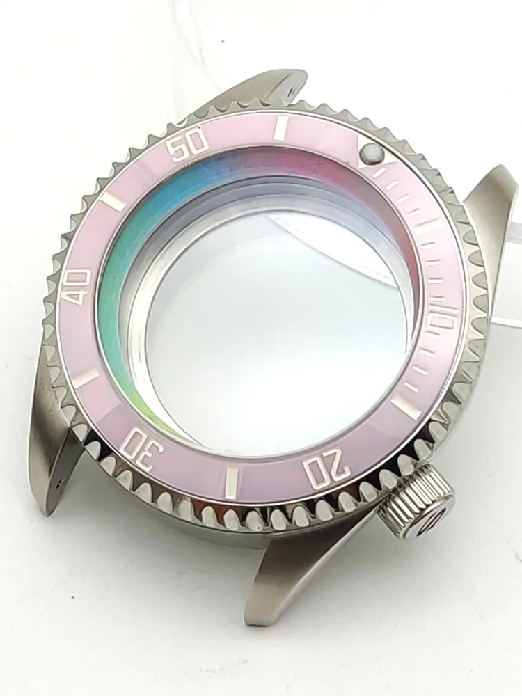Popular 42mm NH35 Stainless Steel Men's Watch Case, Sapphire Crystal Display Back Colored Chapter Ring Fit NH35 NH36 28.5mm Dial