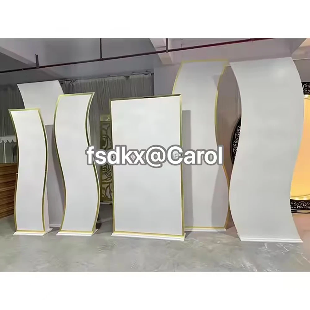 Luxury Gold Pvc Wedding Arch Backdrop For Wedding Gold Acrylic Wedding Backdrop Stage For Sale