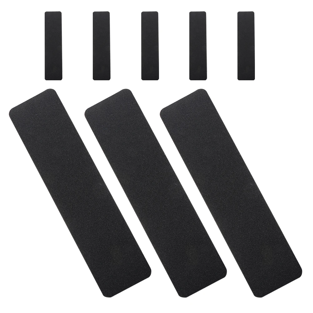 8PCS Black PVC Anti Slip Stair Treads Non Slip Strips Outdoor Steps Stairs Grips Tape Material Versatile Use Indoor