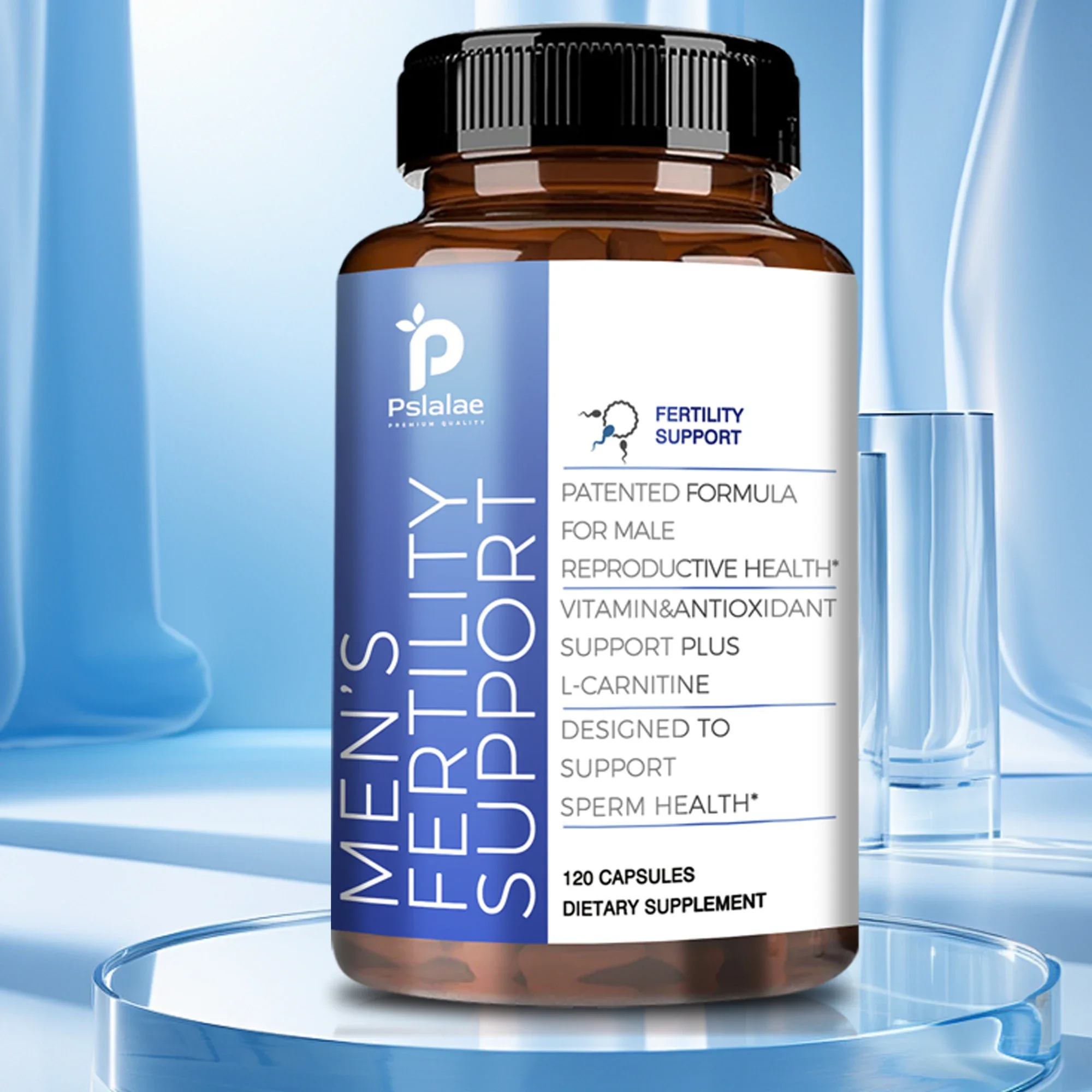 دعم الخصوبة للرجال، L-Carnitine، Maca، Niacin، الكروم، الجينسنغ، الفيتامينات المتعددة، المعادن المتعددة - 120 كبسولة #5