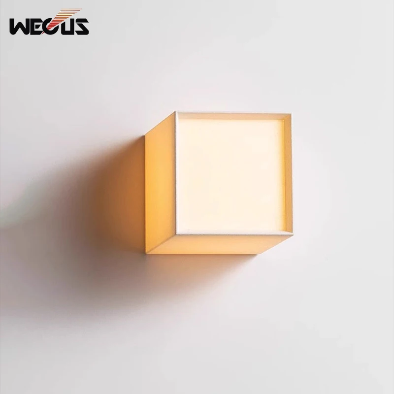 

Japanese vintage square fabric wall lamp mood light for bedroom hallway tea room homestay living room stair decor ambient light