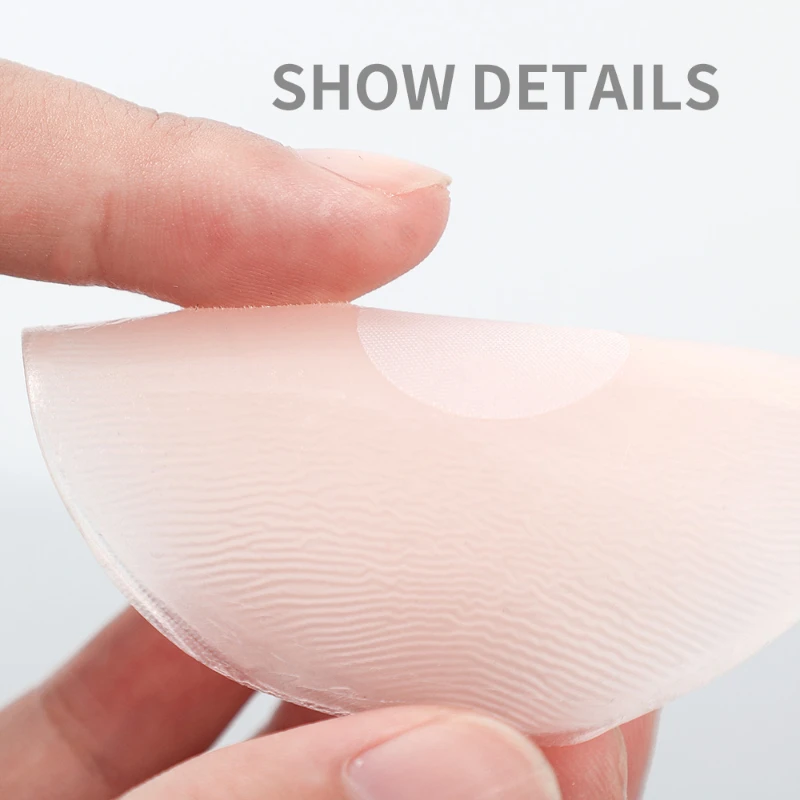 Women Silicone Nipple Stickers Anti-bump Chest Pad Lift Nipple Cover Pads Invisible Reusable Bra Chest Sticker Breast Pad Boxed