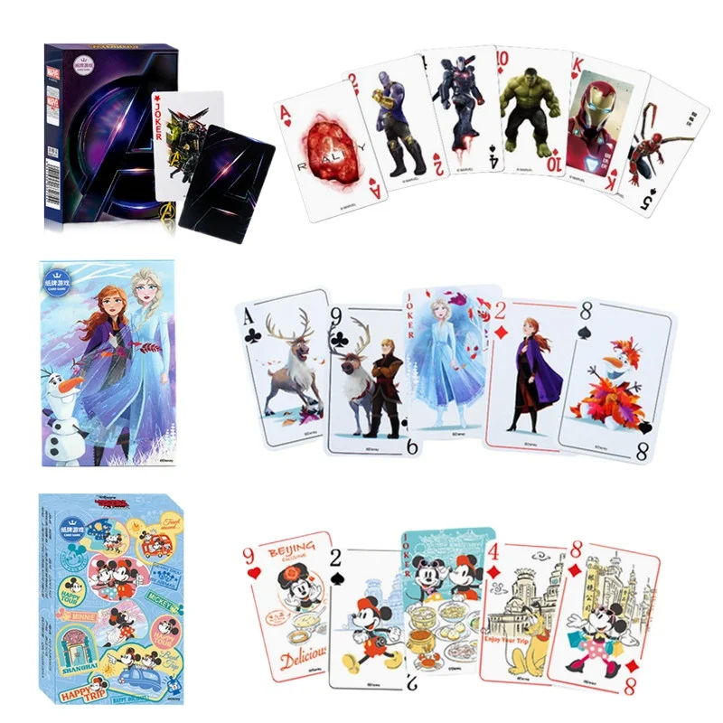 

Disney children's and adult poker cards, Avengers, frozen animation, poker, tabletop games, toys, Tureavenger, 54 cards per box