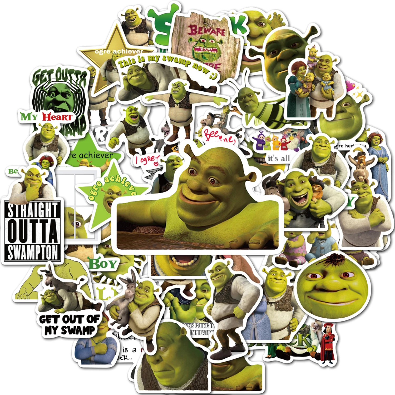 10/50Pcs Disney Monster Shrek Stickers Pack Vinyl Laptop Suitcase Luggage Skateboard Phone Cartoon Children Stickers Gift Toy