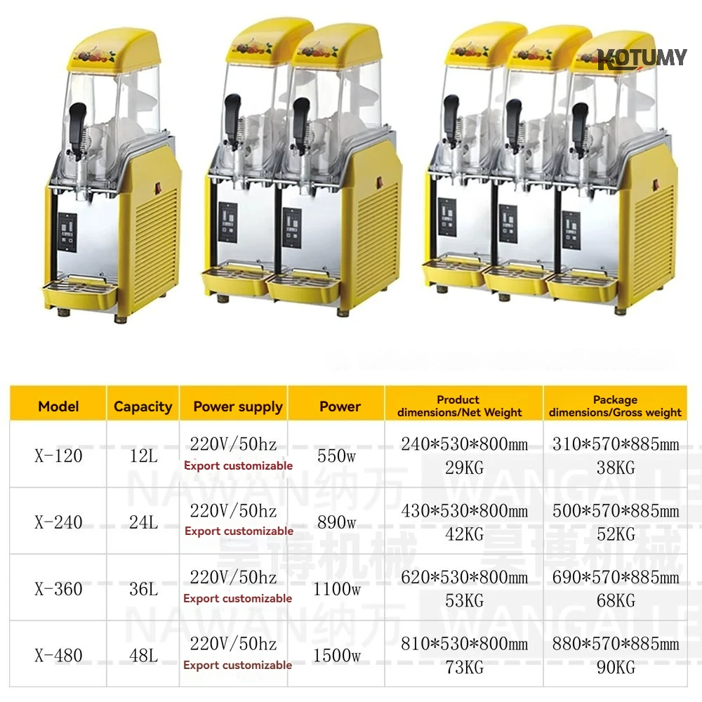 Fully Automatic Commercial Slush Maker, Multifunctional Frozen Drink Machine for Slush, Juice, Beer Making for Cafe Bar Snack
