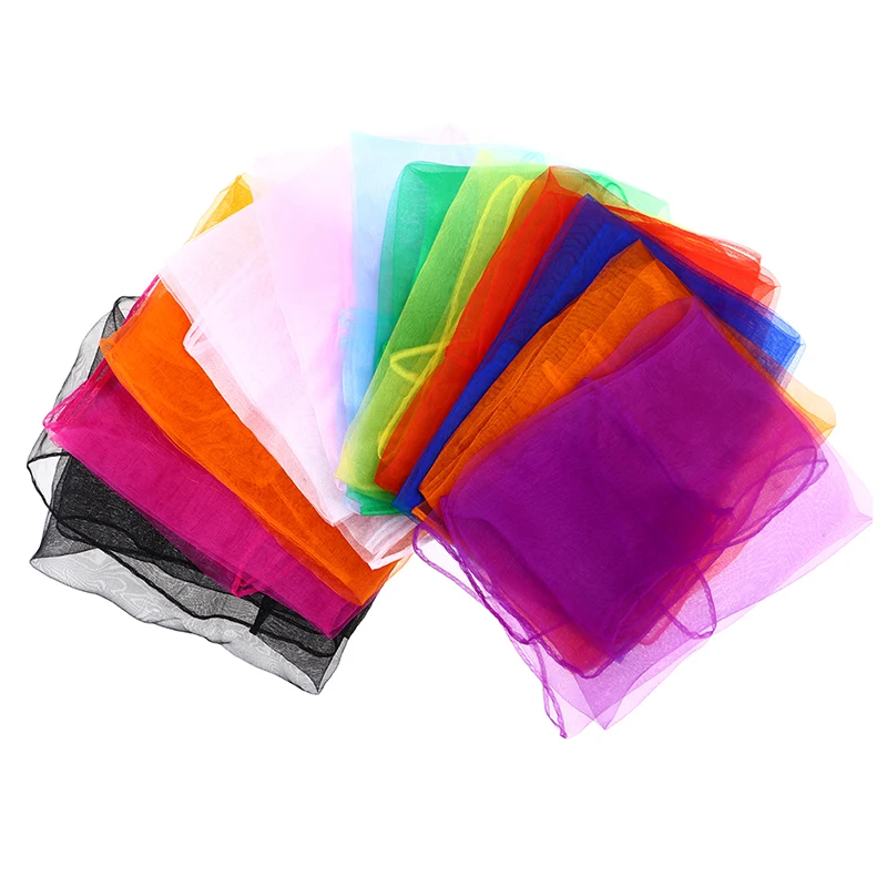 

6pcsColored Sensory scarves rainbow Gauze baby juggling dance gymnastics ballet