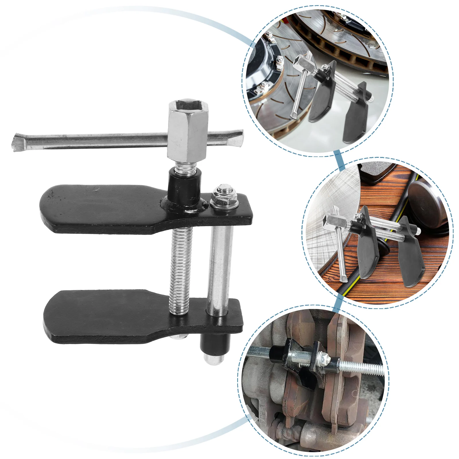 

Adjustable Disc Caliper Alloy Steel Ratchet Wrench Compression Spreader Repair Tool for Disc Brakes Durable Brake Pad Spreader
