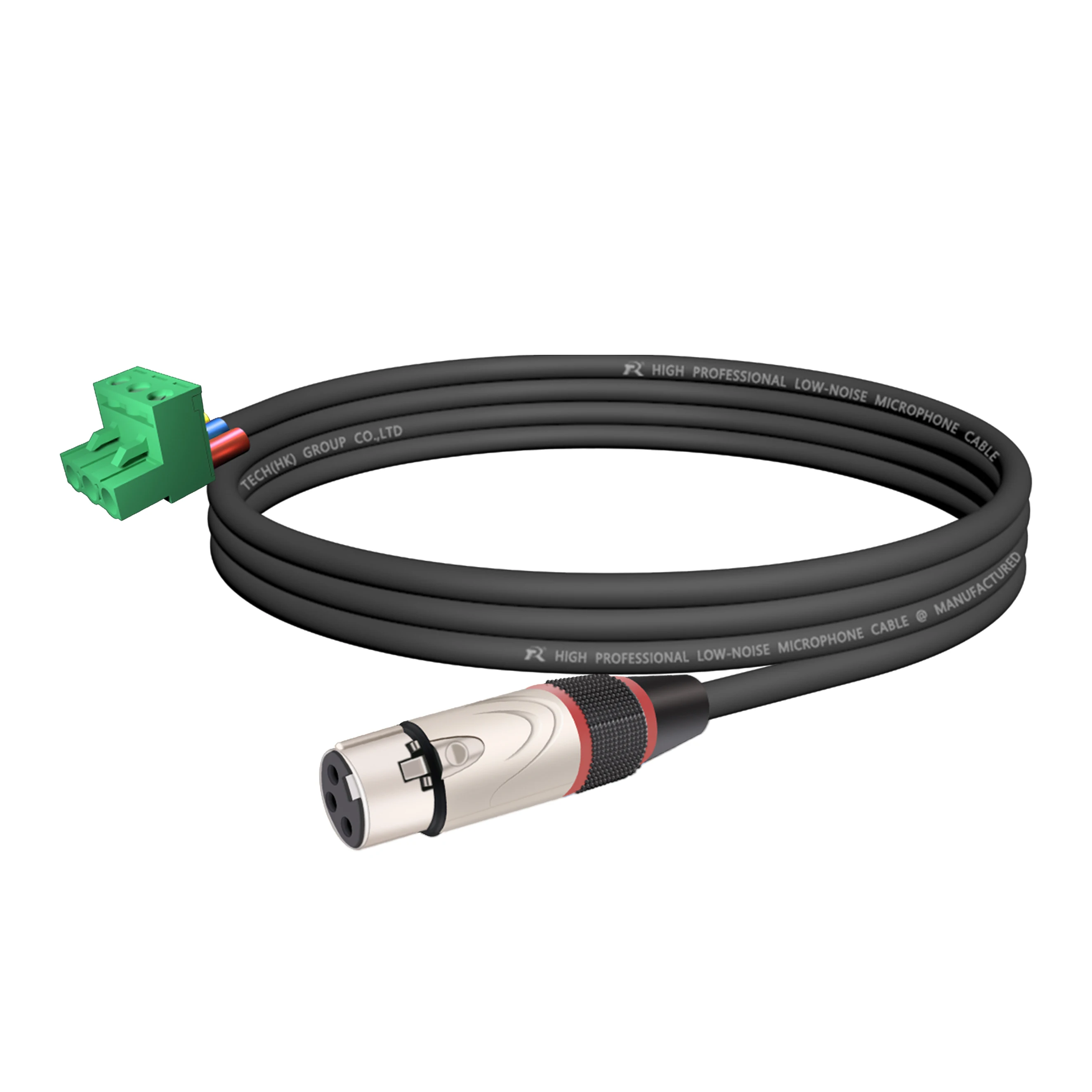 Phoenix-Terminal, direkter 3P-XLR-Anschluss, mit abgeschirmtem Kabel, silberfarbener Metallanschluss mit Anti-Zug-Hülse, zur Konvertierung von Audiogeräten – Detail 17