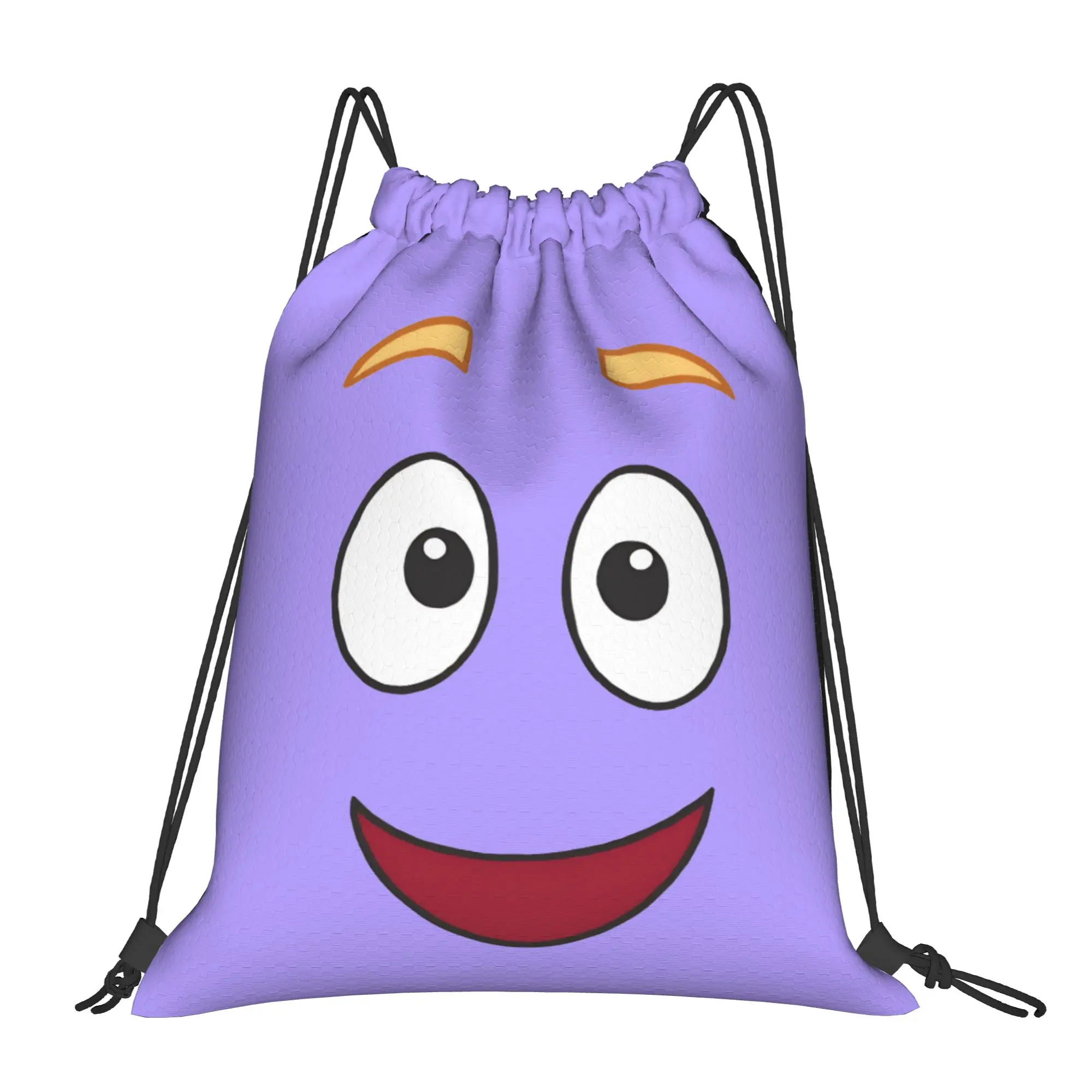Doraa-Explorers Cartoon Drawstring Backpack Sports Gym Bag Water Resistant  String Sackpack for Running 36cm (W) x 43cm (H)
