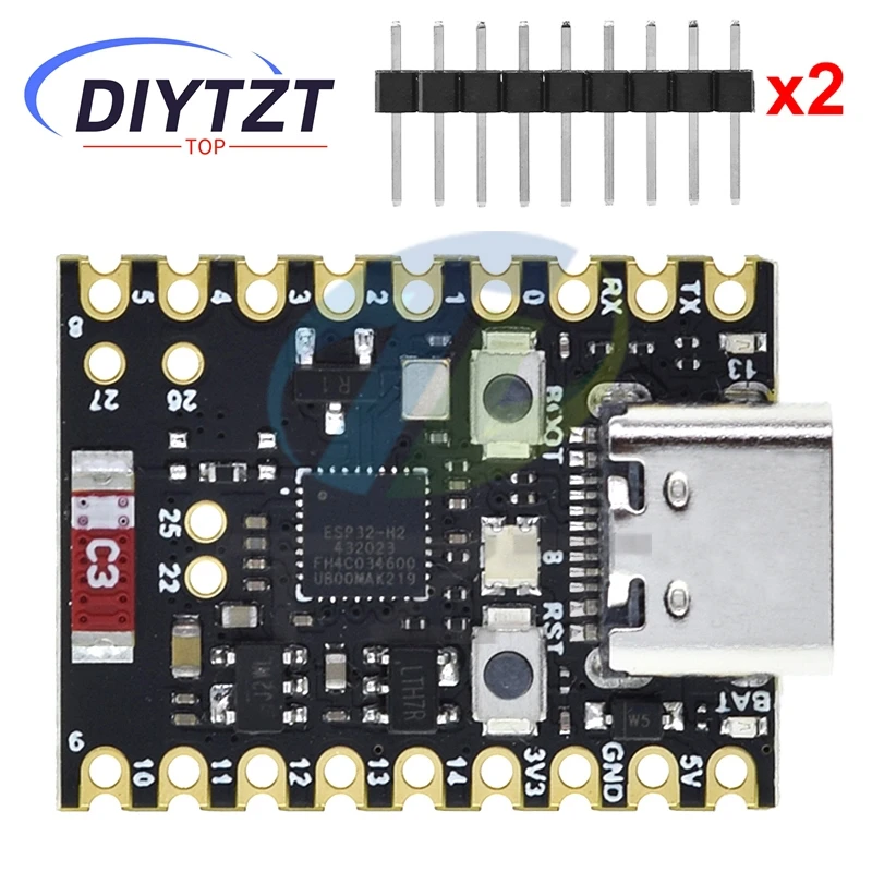 Placa de desarrollo SuperMini ESP32-H2, microcontrolador, programación, controlador de aprendizaje, placa central