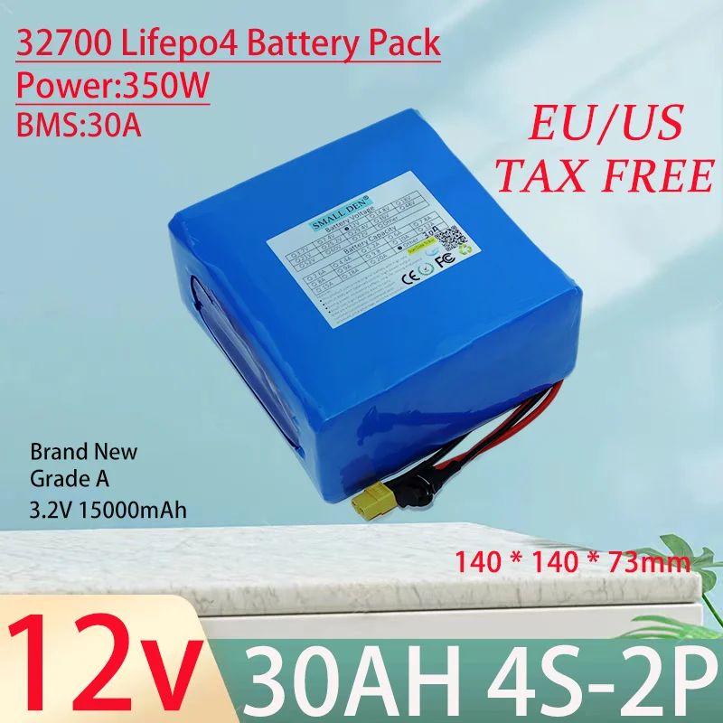 

NEUE 12,8 V 30Ah 33140 Lifepo4 batterie pack 4S2P Hohe kapazität With30A Gleichen port BMS Für E-boot UPS elektrische Spielzeug