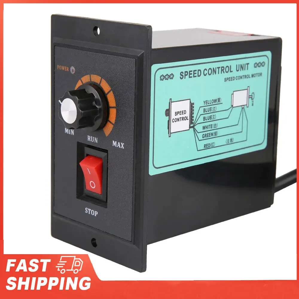 التيار المتناوب 220 فولت 50/60 هرتز مرحلة واحدة وحدة تحكم في سرعة محرك التيار المتردد منظم سرعة المحرك الكهربائي