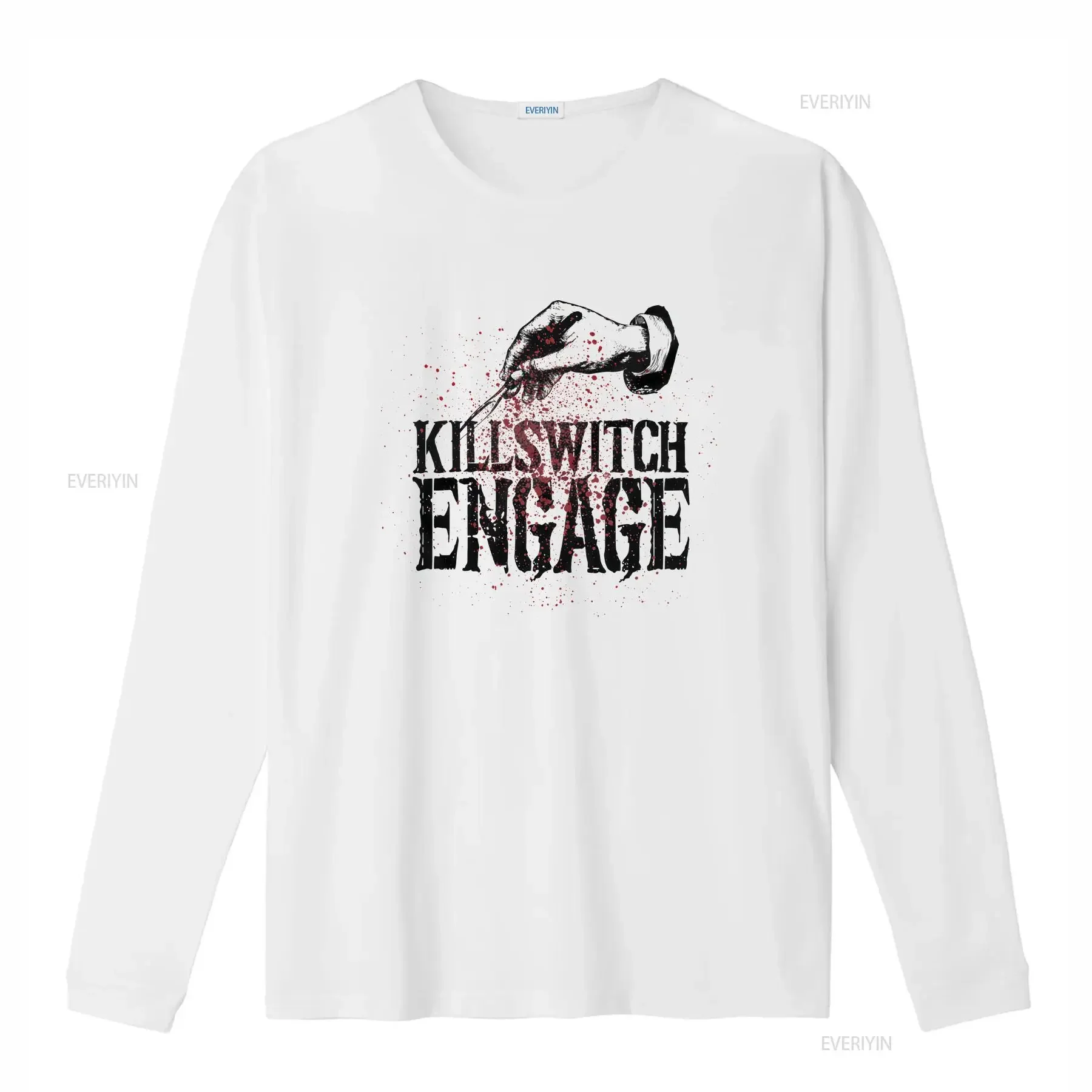 KILLSWITCH ENGAGE White T Shirt   vintage Washed Stretched Breathable streetwear Unisex homme fashion Top For Everyday Wear
