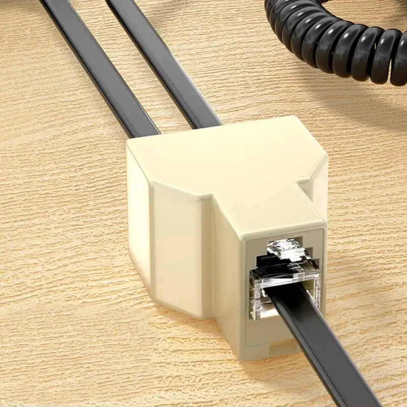 A3PD Lightweight RJ11 Phone Line Splitter Easily Expands One Port To Two Connection For Convenient Use In Any Setting